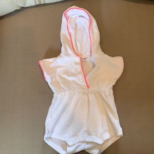 Terry cloth pool romper